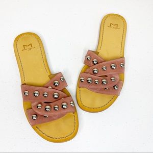 Marc Fisher Studded Slide Sandals Pink Size 6.5